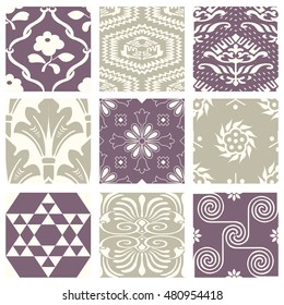 Classic vintage elegant pastel violet seamless abstract pattern 51
