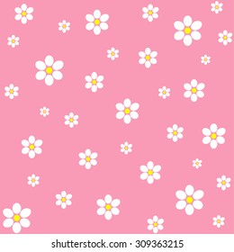 Classic vintage flower pattern on rose background