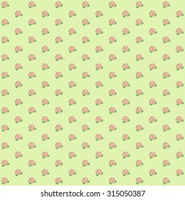 classic  vintage flower pattern on green background