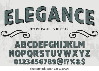 Classic vintage font decorative font label design named vintage elegance