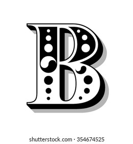 Classic Vintage Font Letter B Stock Vector (Royalty Free) 354674525