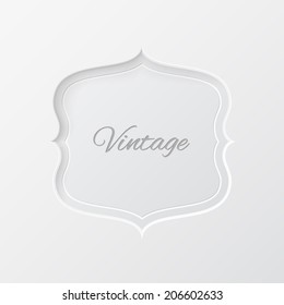 Classic vintage frame, border. Vector illustration