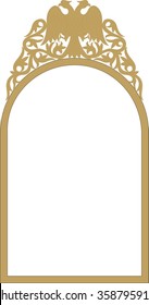 classic vintage frame with decorative ornaments. old greek byzantine style design