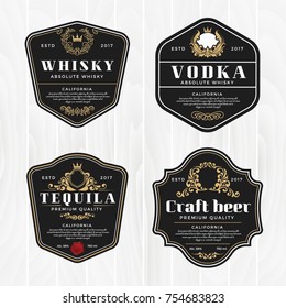 Classic vintage frame for labels, banner and other design. Suitable for whiskey, beer and premium product.