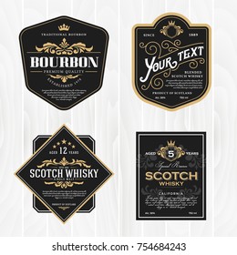 Classic vintage frame for labels, banner and other design. Suitable for whiskey, beer and premium product.