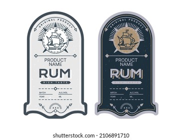 Classic vintage frame for labels, banners and other designs. Ethnic elements in thin line style. Emblem of the alcohol industry, distillery business. Monochrome, black on white. Place for text.