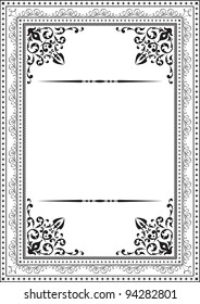 Classic vintage frame on white