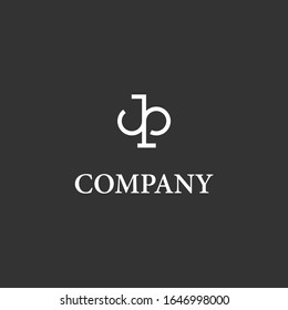 Plantilla de logotipo de letra inicial J y P clásica
