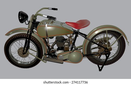 Classic vintage motorcycle