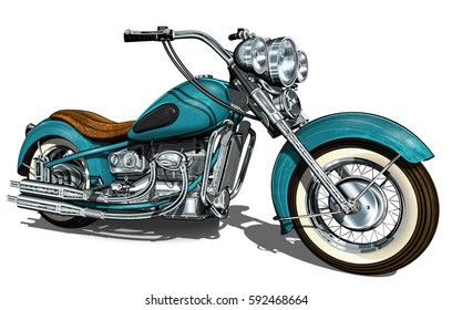 Classic vintage motorcycle.