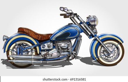 Classic vintage motorcycle.