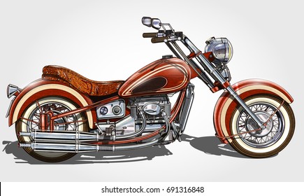 Classic vintage motorcycle.