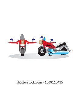 Classic vintage motorcycle vector illustration