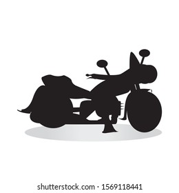 Classic vintage motorcycle vector illustration