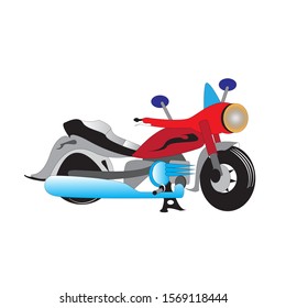 Classic vintage motorcycle vector illustration