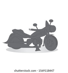 Classic vintage motorcycle vector illustration