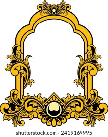 Classic vintage ornament frame vector illustration