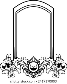 Classic vintage ornament frame vector illustration