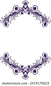 Ilustración vectorial de marco de ornamento clásico