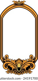 Classic vintage ornament frame vector illustration