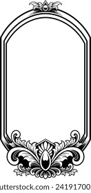 Ilustración vectorial de marco de ornamento clásico