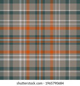 Classic vintage plaid textile vector seamless repeat pattern.