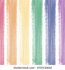 Classic Vintage Rainbow Watercolor Brush Stripes. 