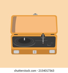 CLASSIC VINTAGE RECORD PLAYER VECTOR ART AND ILLUSTRATION