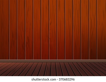 Classic Vintage retro background with wooden pattern texture floor. Vector and illustration.