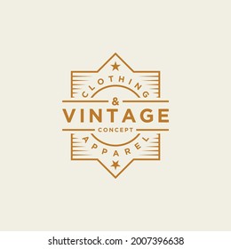 Classic Vintage Retro Badge logo design for cloth apparel