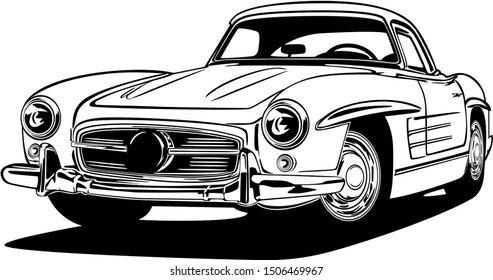 classic vintage retro car design