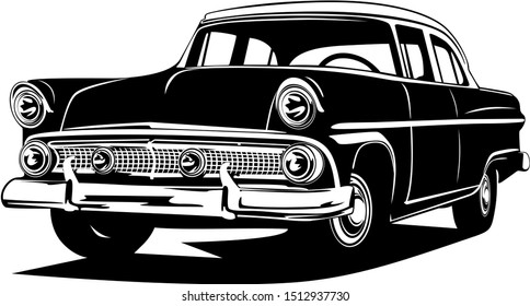 Classic vintage retro car design