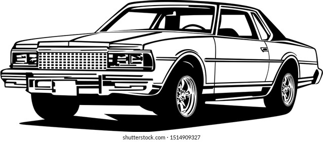 Classic vintage retro car design