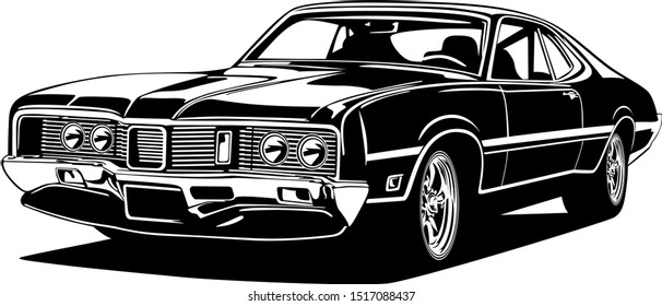 Classic vintage retro car design