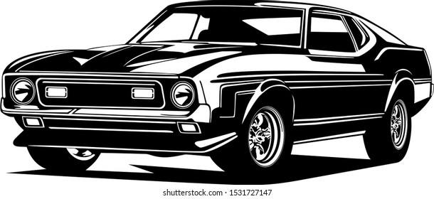 Classic vintage retro car design