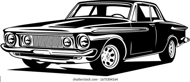 Classic vintage retro car design