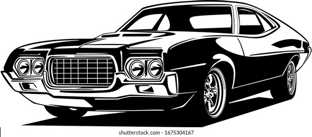 Classic vintage retro car design