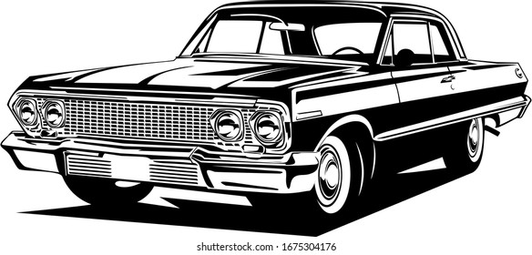 Classic vintage retro car design