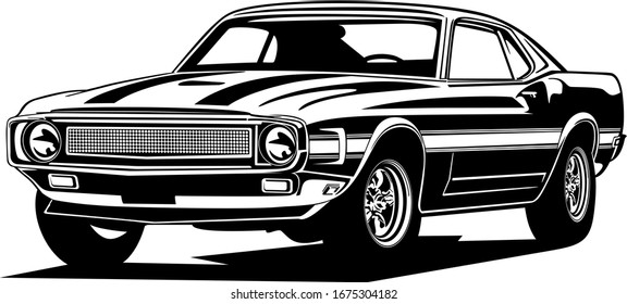 Classic vintage retro car design