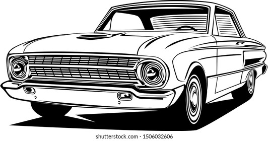 classic vintage retro car designn