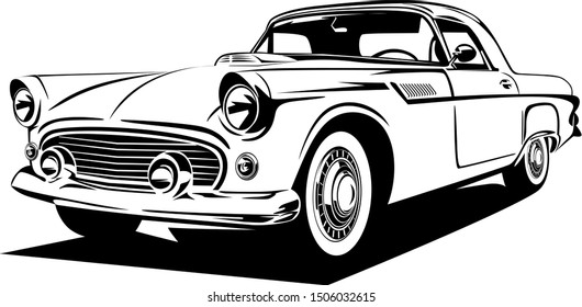 classic vintage retro car designn