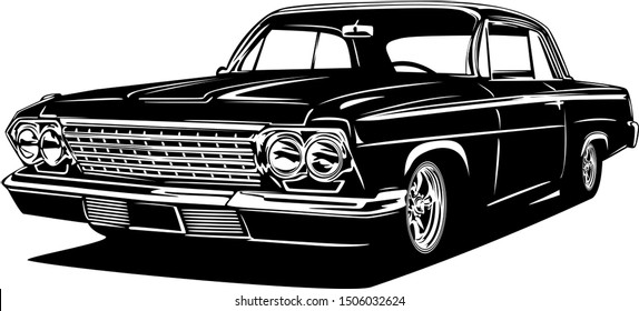 classic vintage retro car designn