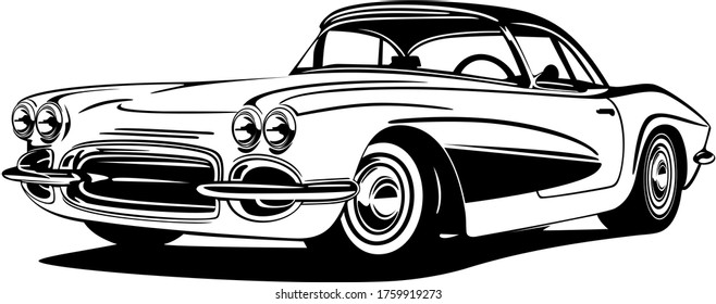 Classic vintage retro car image