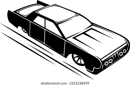 Classic vintage retro car image, Car icon, car vector illustration