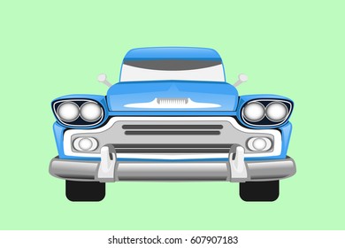 classic vintage retro car , vector design