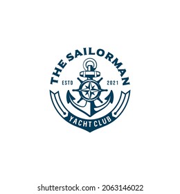 Classic Vintage Retro Country Emblem Anchor