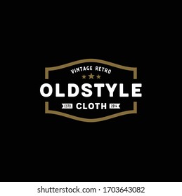 Classic Vintage Retro Label Badge Logo Design For Cloth Apparel