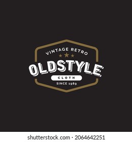 Classic Vintage Retro Label Badge logo design for cloth apparel