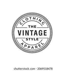 Classic Vintage Retro Label Badge for Clothing Apparel Circle Logo Emblem Design Template Element