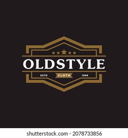 Classic Vintage Retro Label Badge for Clothing Apparel Old Style Logo Emblem Design Template Element